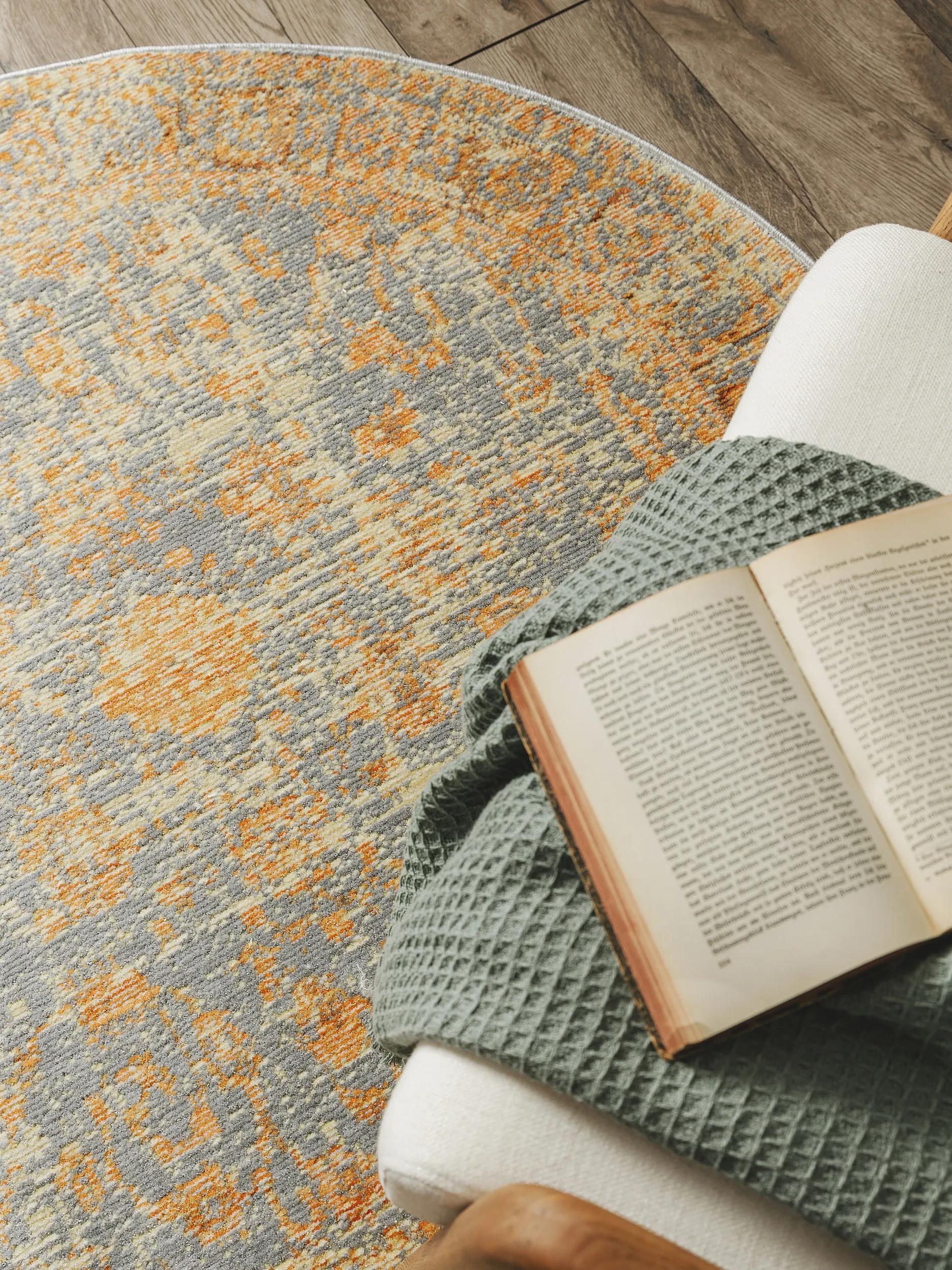 Round Rug Visconti Yellow