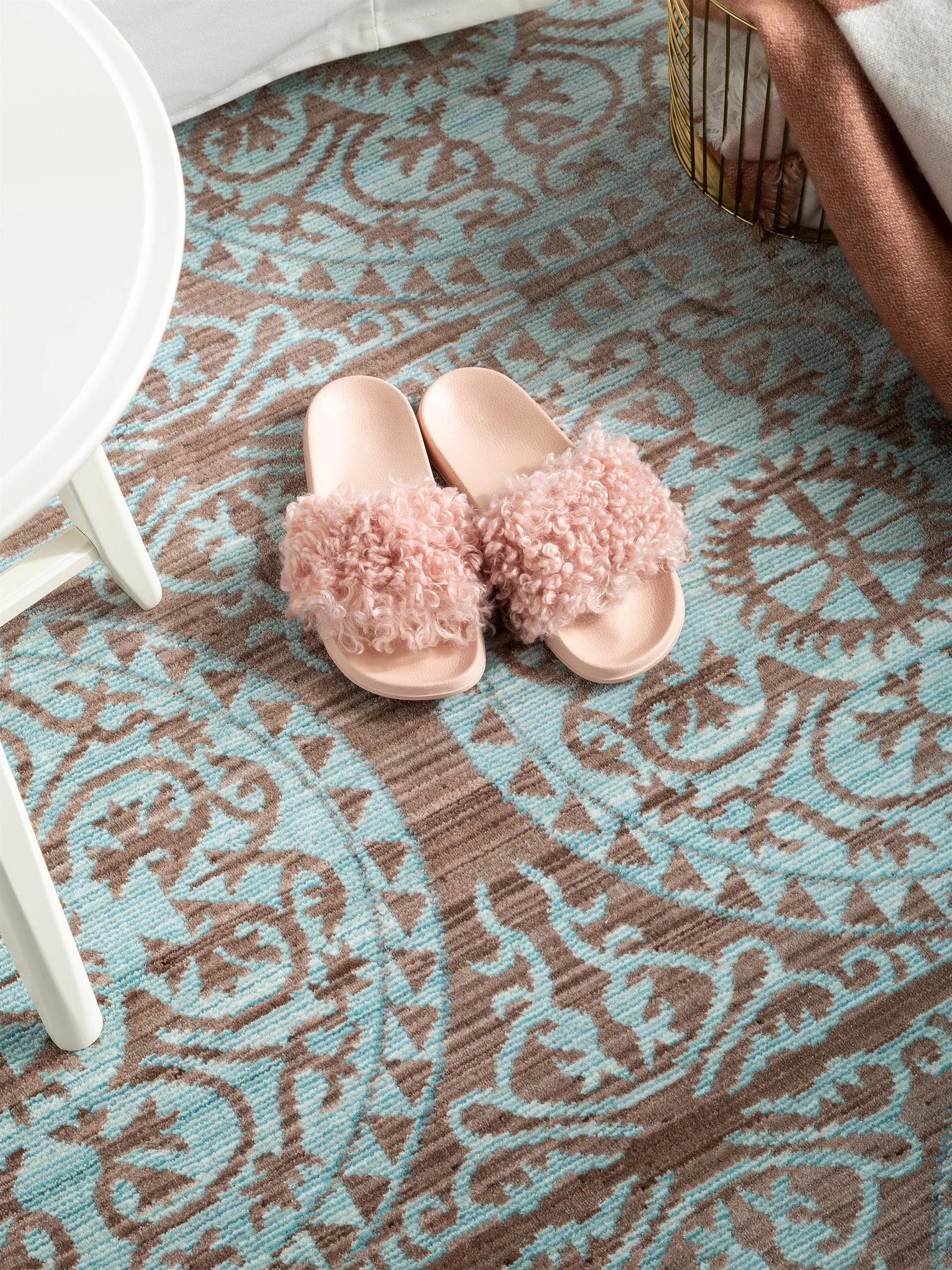 Tapis Visconti Marron/Turquoise