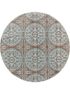 Tapis Visconti Marron/Turquoise