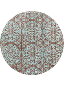 Tapis Visconti Marron/Turquoise