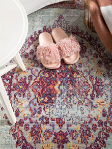 Tapis Visconti Multicolore/Bleu