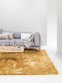 Tapis shaggy Whisper jaune