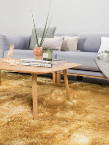Tapis shaggy Whisper jaune