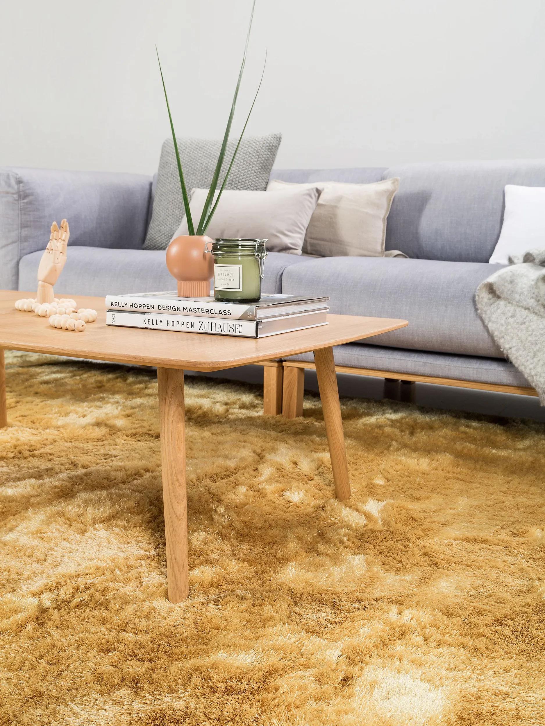 Tapis shaggy Whisper jaune