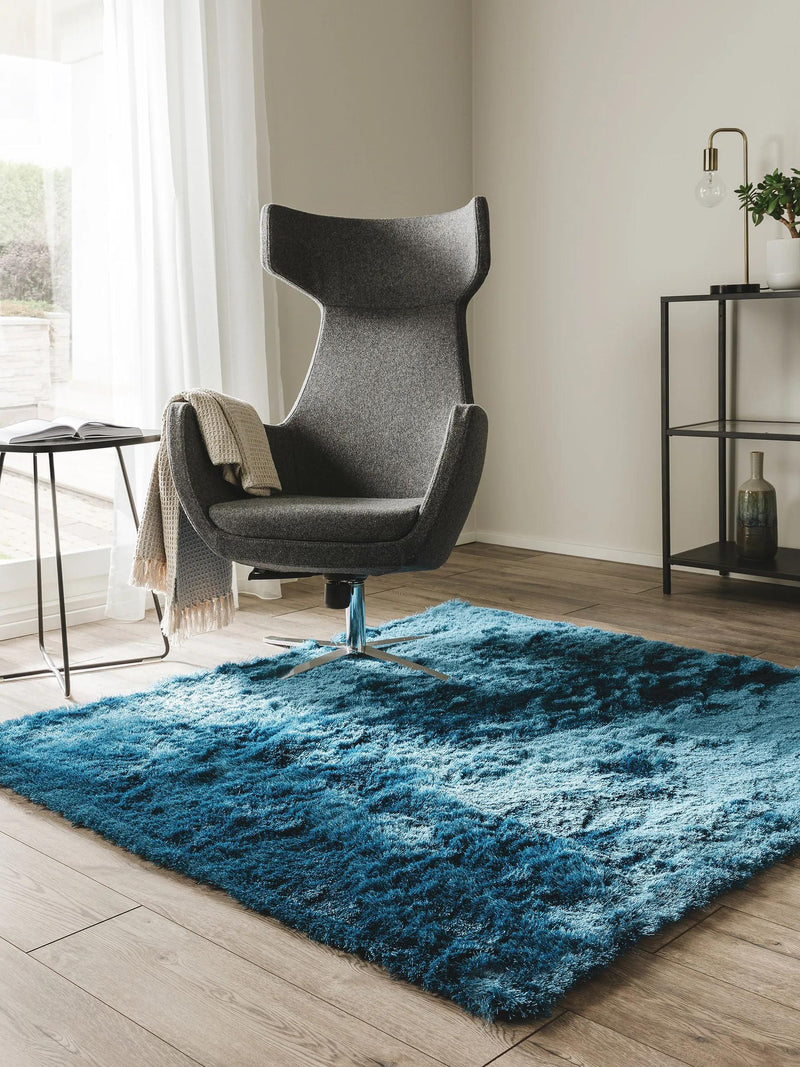 Shaggy rug Whisper Blue