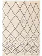 Wool rug Wilma Black/White