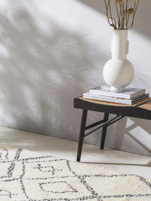 Wool rug Wilma Black/White