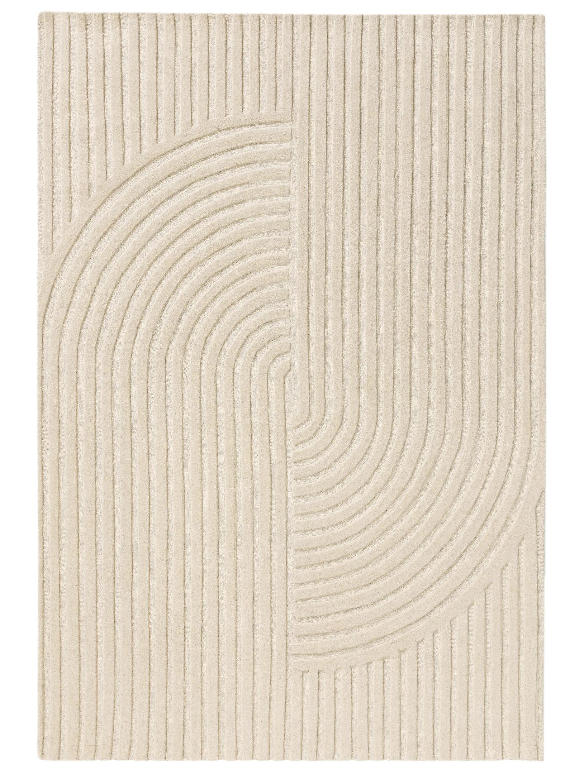 Alfombra de lana Yanis marfil