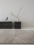Tapis en laine Yanis beige/marron clair