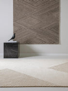 Tapis en laine Yanis beige/marron clair