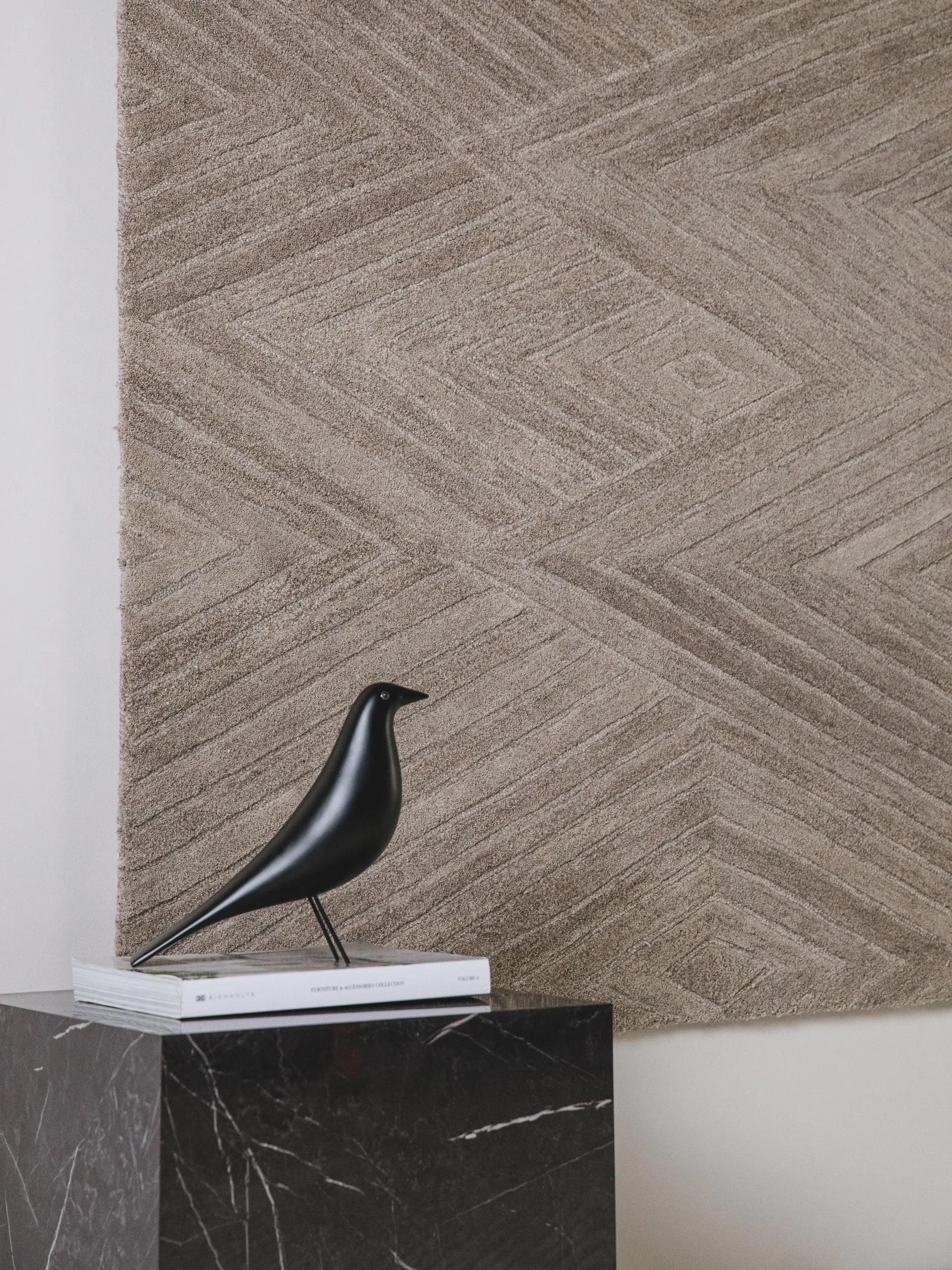 Tapis en laine Yanis beige/marron clair