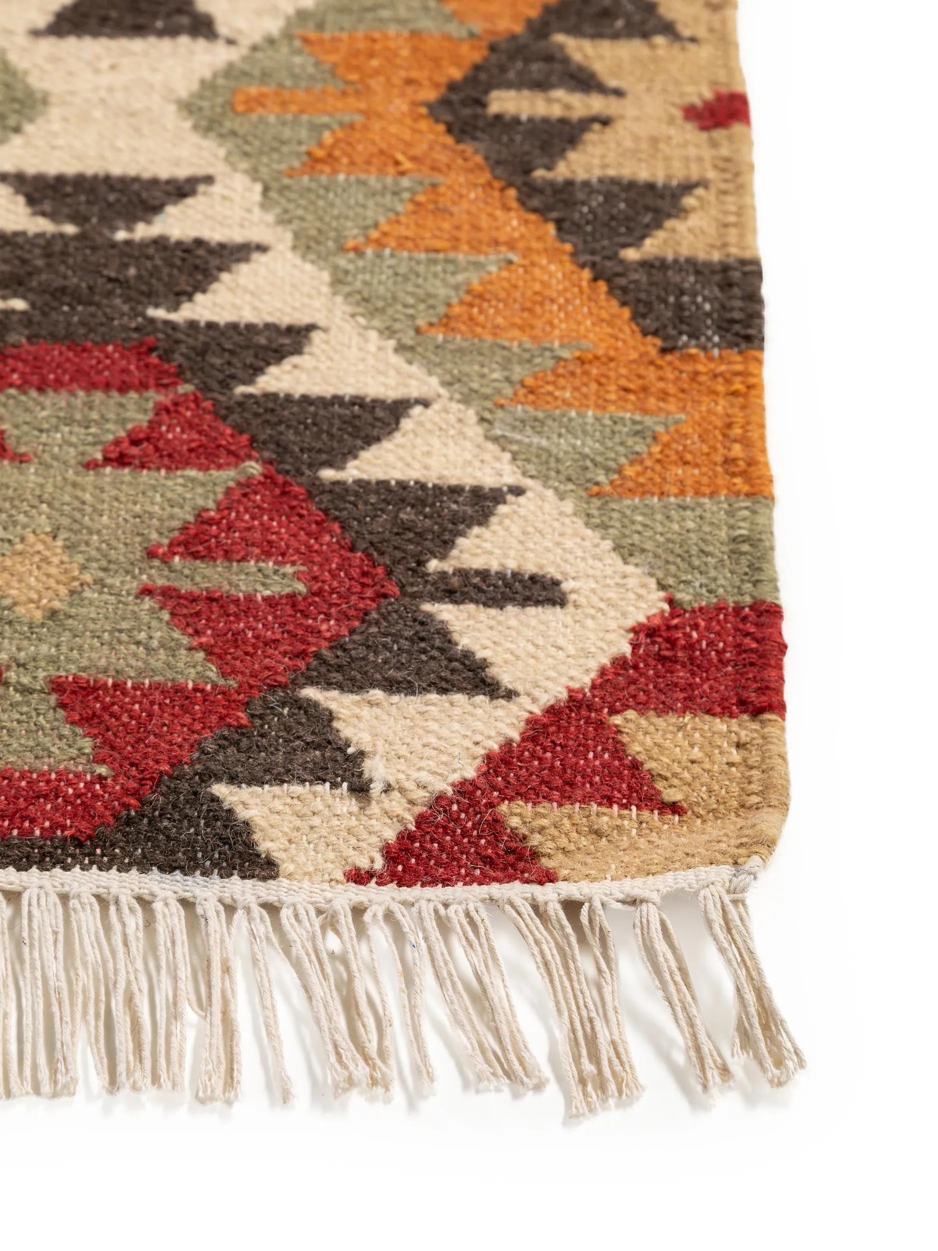 Handgewebter Kilim Zohra Mehrfarbig