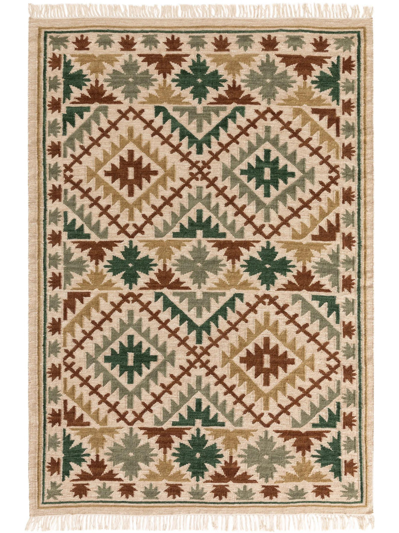Hand Woven Kilim Zohra Green