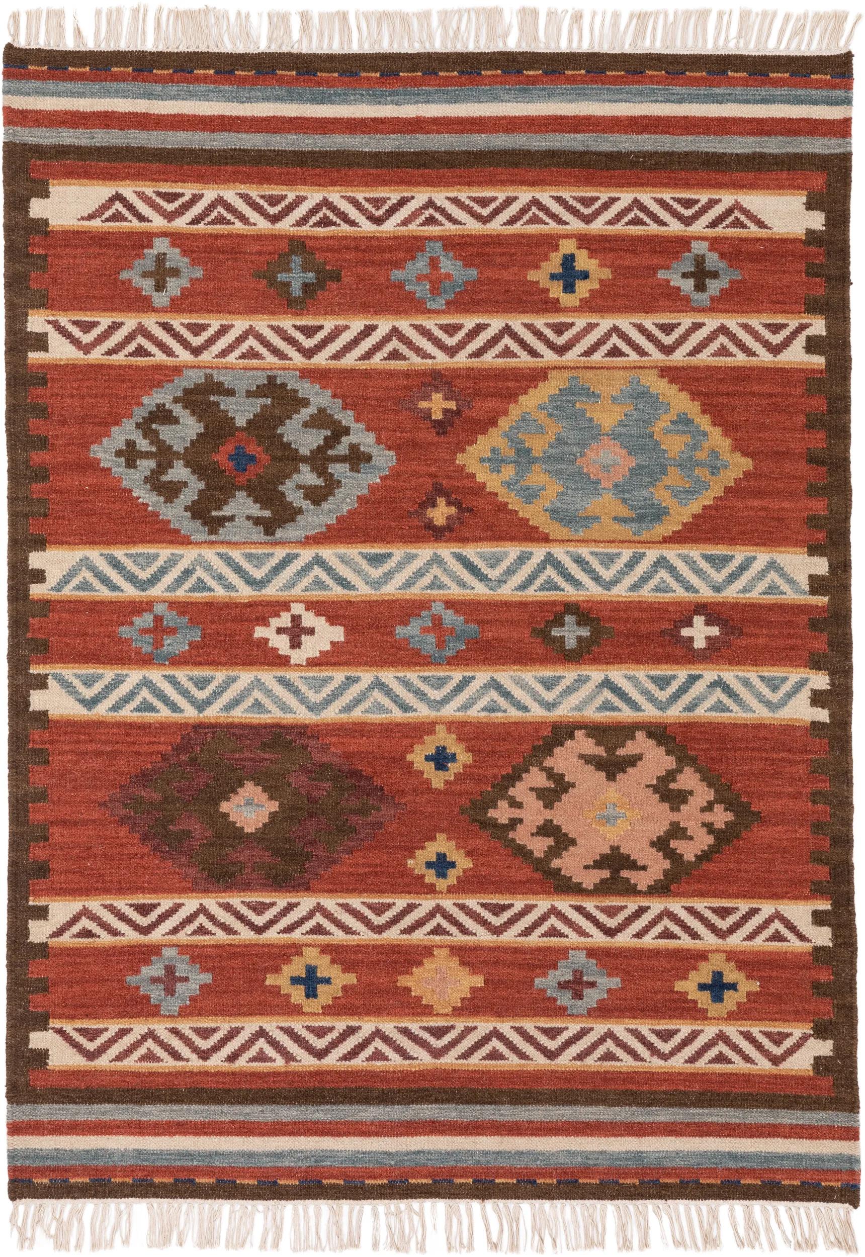 Hand Woven Kilim Zohra Multicolour/Red