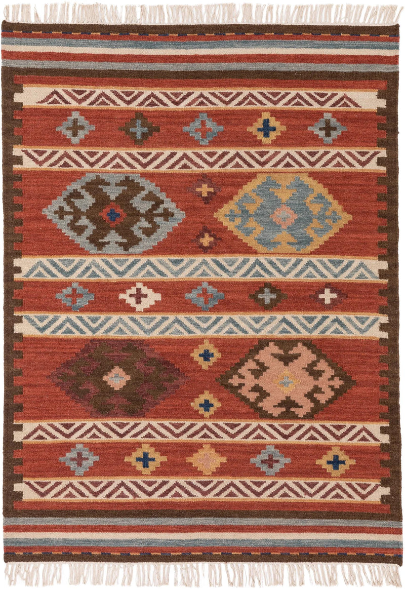 Hand Woven Kilim Zohra Multicolour/Red