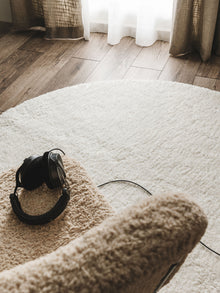 Shaggy Round Rug Cloudy Cream