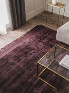 Viscose Rug Pearl Bordeaux